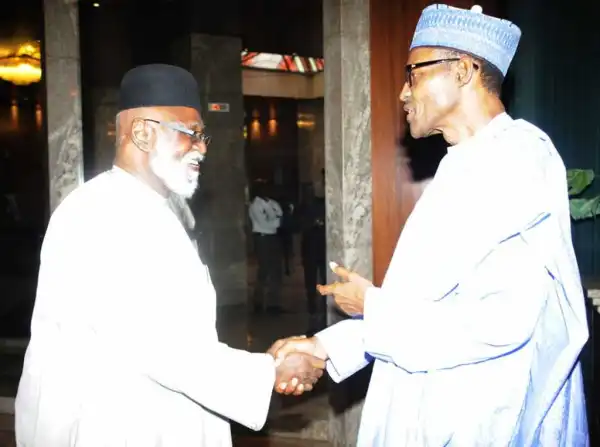 Buhari And Abdusalami In Closed-Door Meeting In Aso Rock
